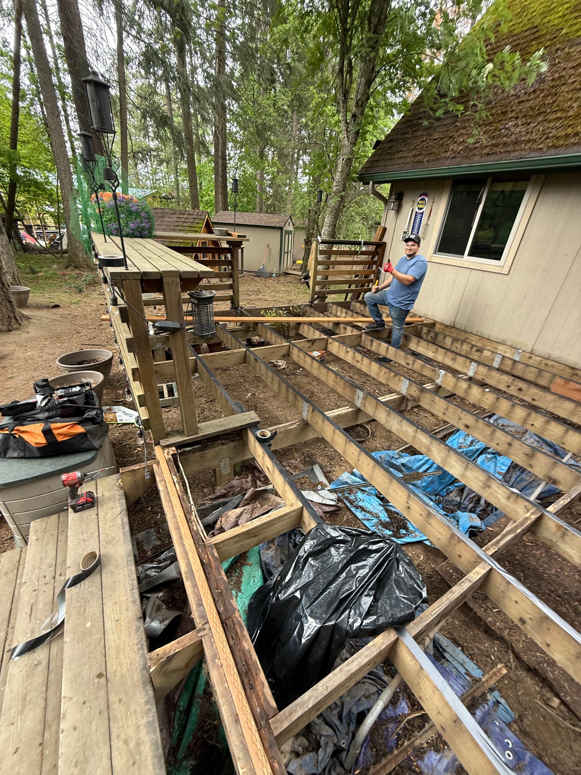 Worn Deck Boards Replaced and Joists Protected the Right Way image