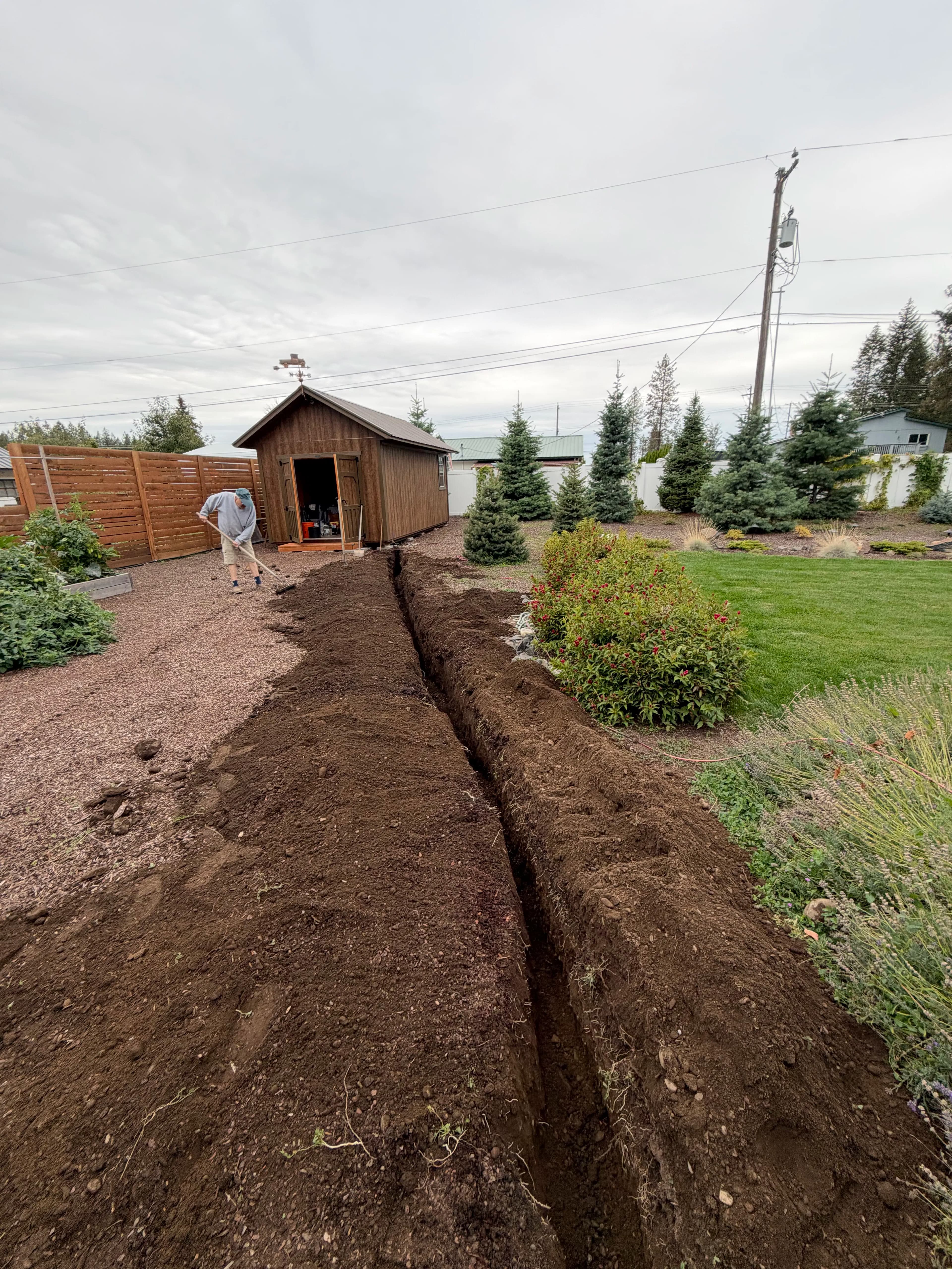 Project Shed Power Trench Dug Through Rocky Hayden Soil image