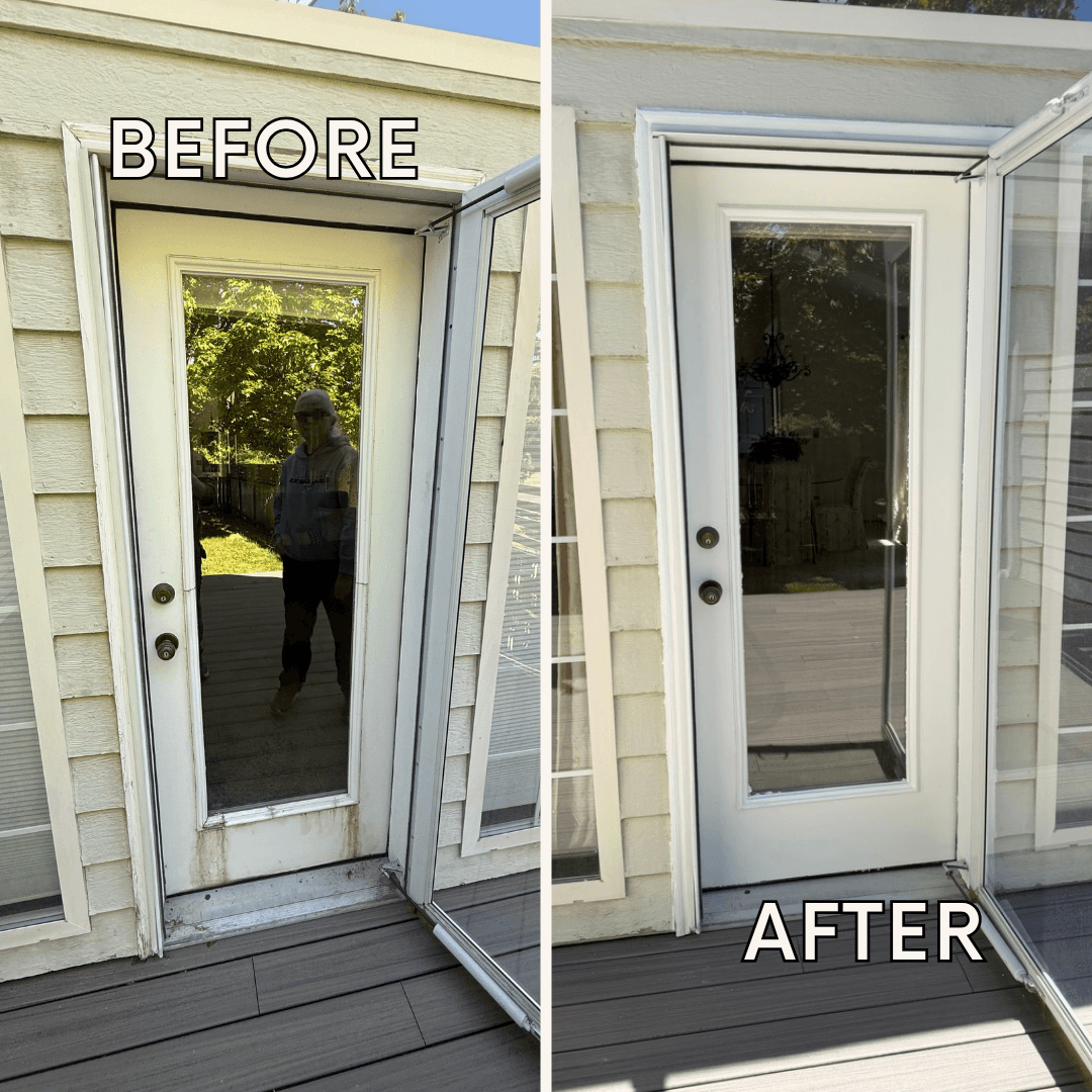 Full Scrape-Down and Fresh Paint on a Weathered Exterior Door image