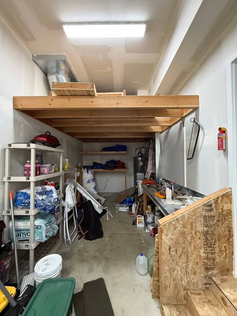Garage Converted Into a Full Family Room and Bedroom image